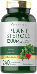Carlyle Plant Sterols Supplement 1200 mg | 240 Softgels | with Beta Sitosterol | Non-GMO & Gluten Free