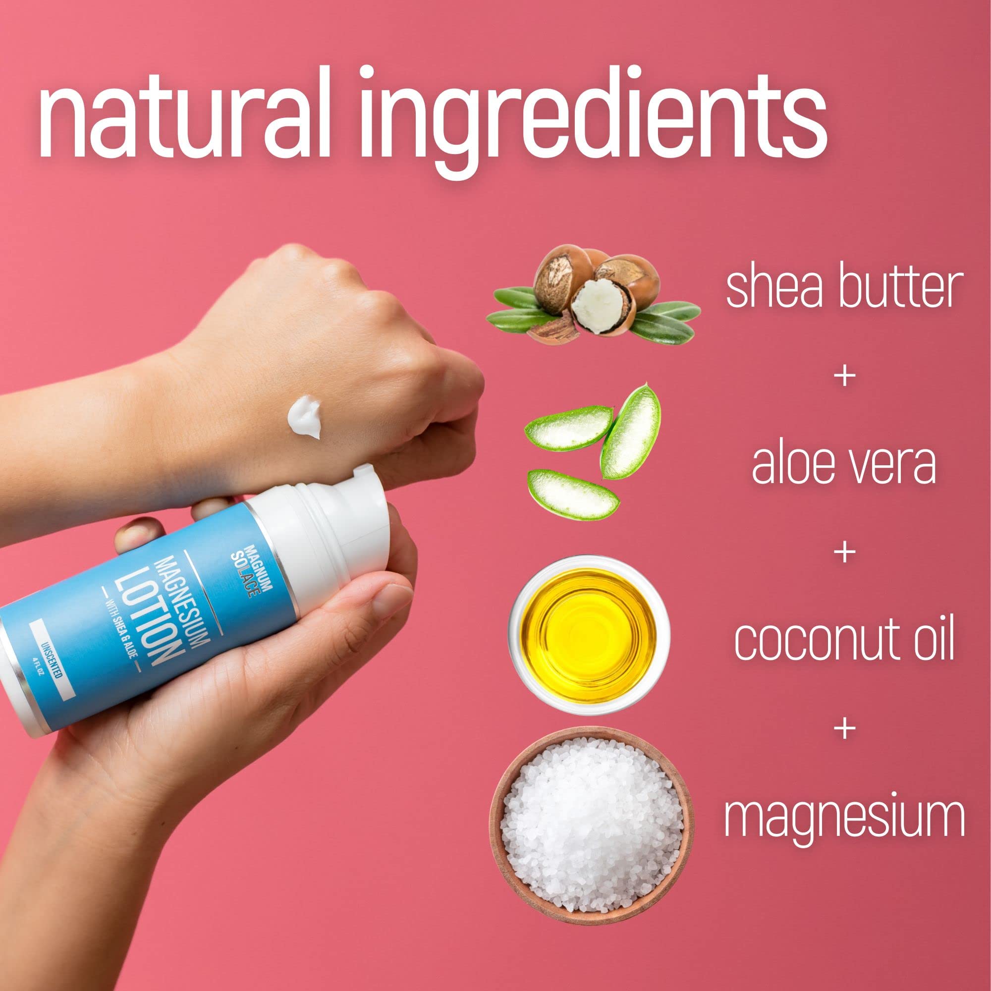 Magnesium Lotion – Super Concentrated – Made with Aloe and Shea – For Leg Cramps, Sore Muscles & Joints, Rejuvenation – Safe for Kids, Made in the USA (Unscented) Magnum Solace Au supplements
