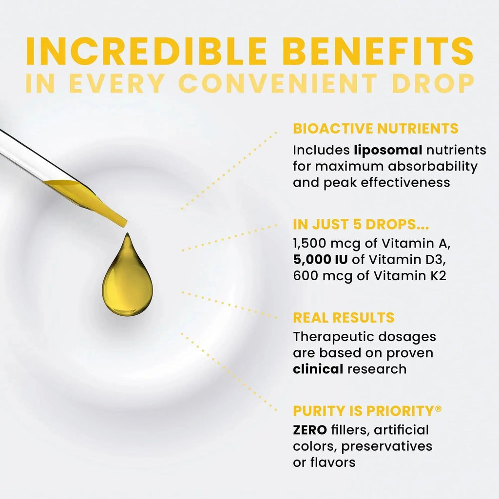 Pure Therapro Rx Vegan A-D-K Drops 10 Ml, Made in USA | 3 Month Supply | Vitamin A (Palmitate), Liposomal Vitamin D3 (Pureshine) Pure Therapro Rx Au supplements
