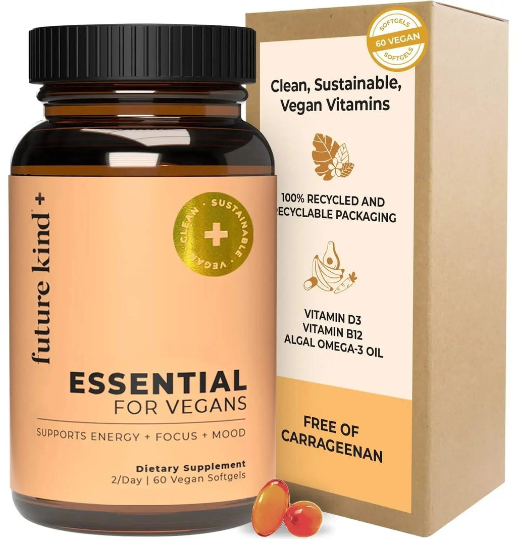 Future Kind 3 in 1 Daily Multivitamin - for Energy, Clarity, Active Wellness Support with B12, D3, and Algal Omega-3 - Essential Vegan Multivitamin for Women & Men Future Kind Au supplements