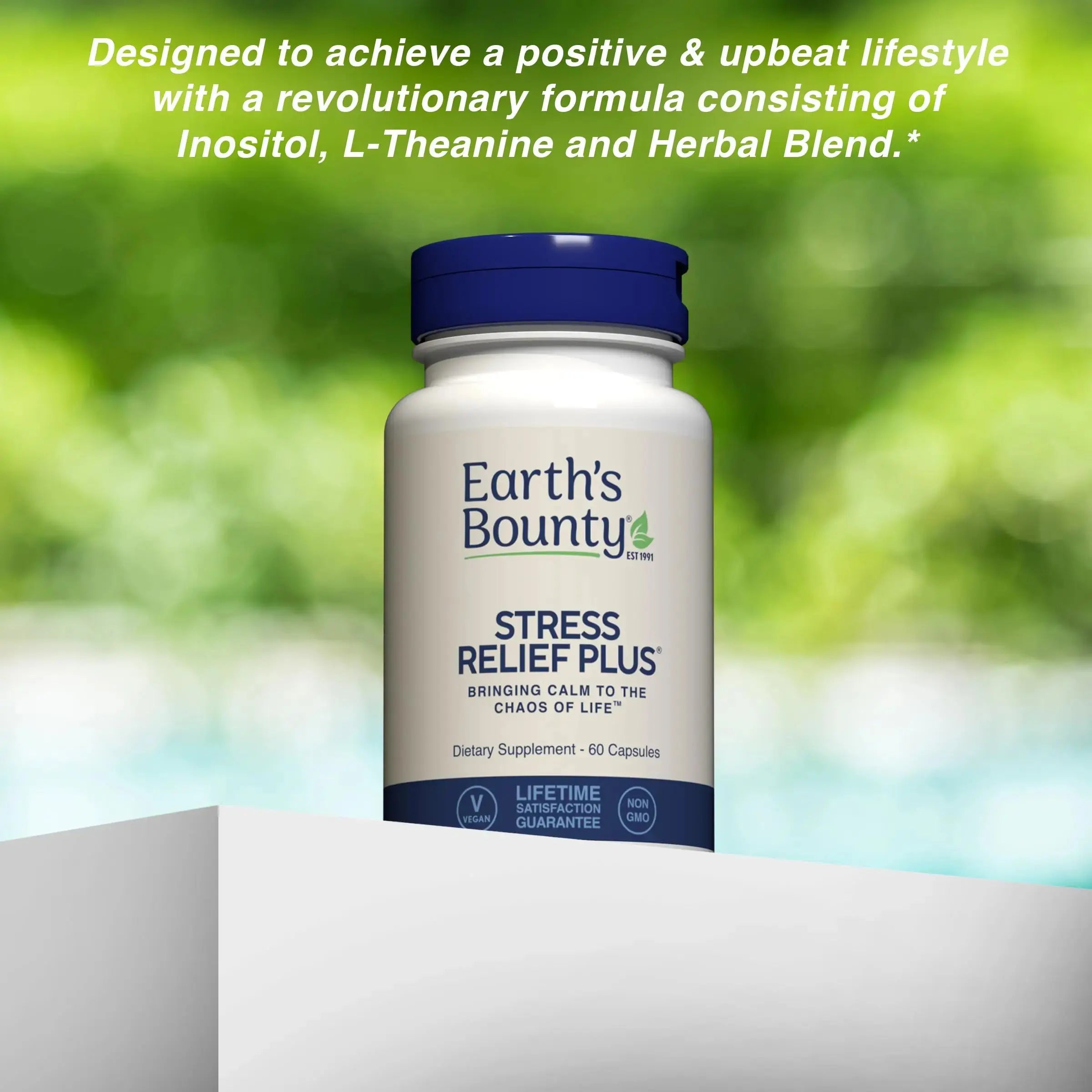 Earth's Bounty - Stress Relief Plus - 60 Vegetarian Capsules - All Natural Formula - Stress Support & Mood Enhancing Supplement Earth's Bounty Au supplements