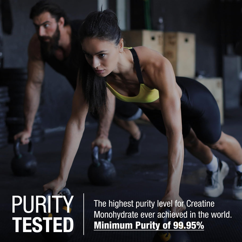 German Creatine - Micronized Creatine Monohydrate Powder, 99.99% Pure Creapure for Muscle Growth, Strength & Performance, Supports Muscle Recovery, 3rd Party Tested