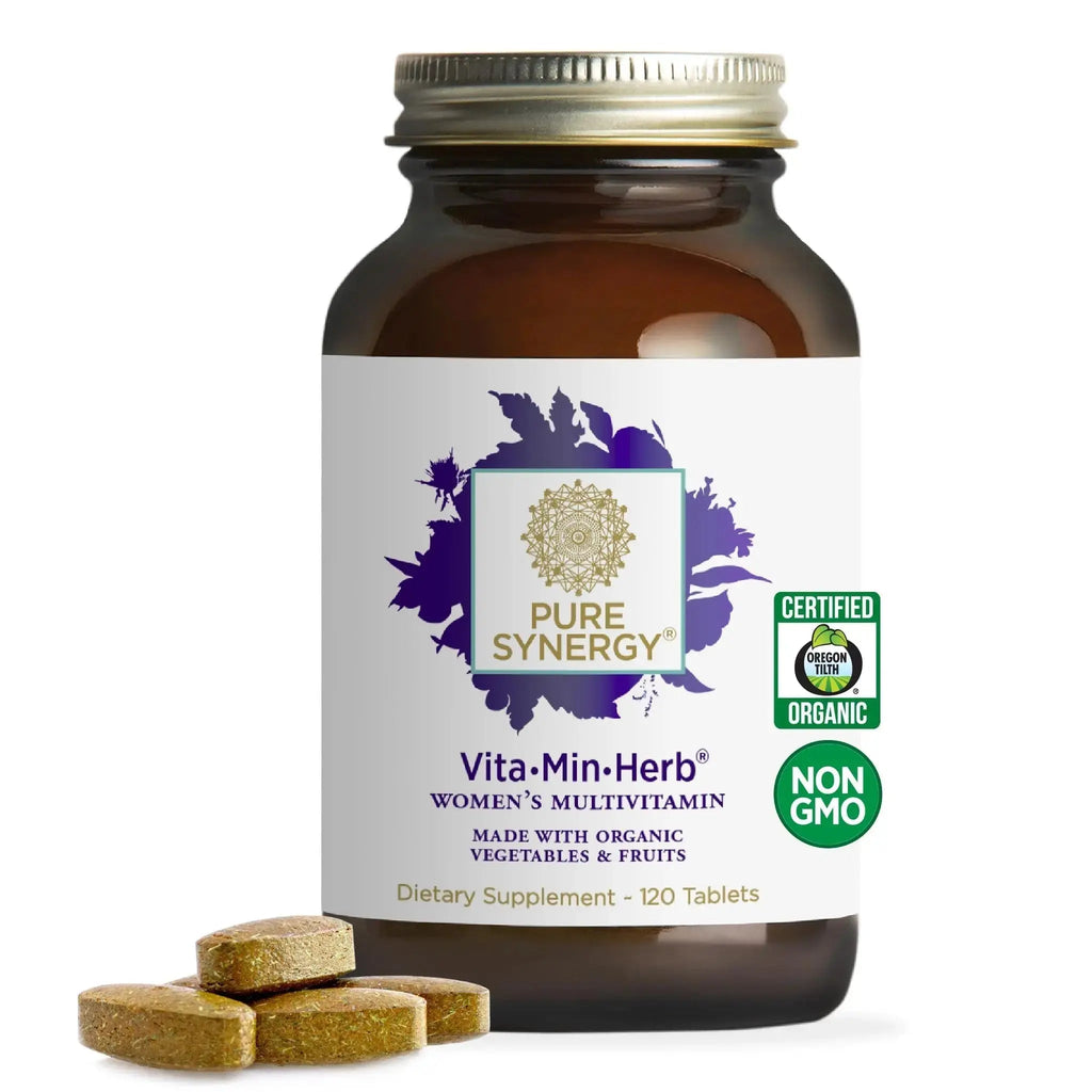 PURE SYNERGY Vita·Min·Herb for Women | Women’s Comprehensive Multivitamin Supplement | Made with Organic Whole Food Non-GMO & Vegan Ingredients | PURE SYNERGY Au supplements