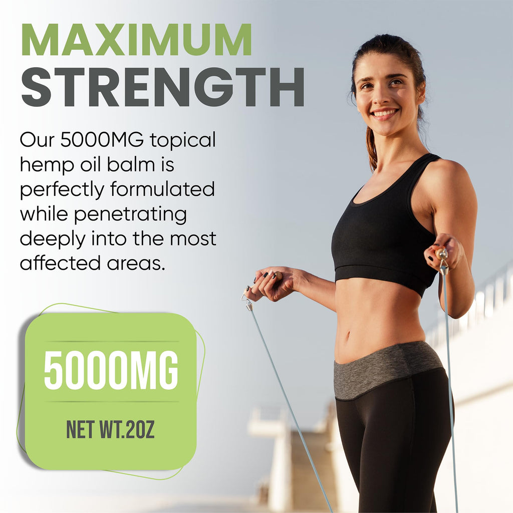 Hemp Oil Balm with Arnica, Camphor, Menthol & Peppermint, Herbal Cooling Balm for Muscles, Joints, Knees, Back & Body, Made in USA, 2oz FOXLEAF Au supplements