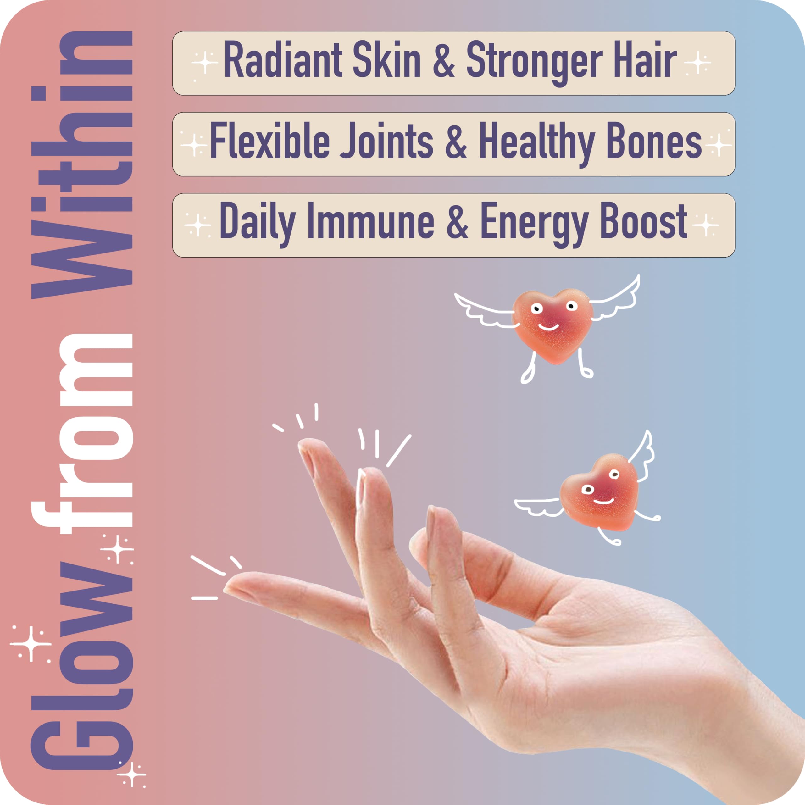 Collagen Peptides Gummies for Women – Biotin, Zinc, Vitamin D3 – 120 Count – Hydrolyzed Collagen Gummy Complex – Hair, Skin & Nails Support – Sugar-Free, Halal, Lactose-Free, Strawberry Cream Flavor ad hoc Au supplements