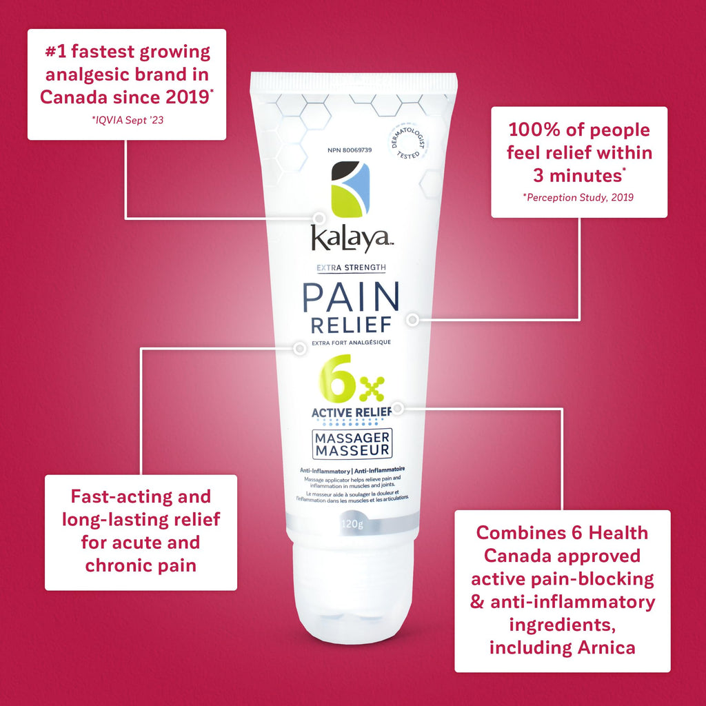 Kalaya Pain Relief Cream with Arnica – Fast-Acting Joint & Muscle Pain Relief – 6 Natural Ingredients – No-Mess Applicator – RMT-Inspired Design – Dermatologist Tested – 4.2 oz Kalaya Naturals Au supplements