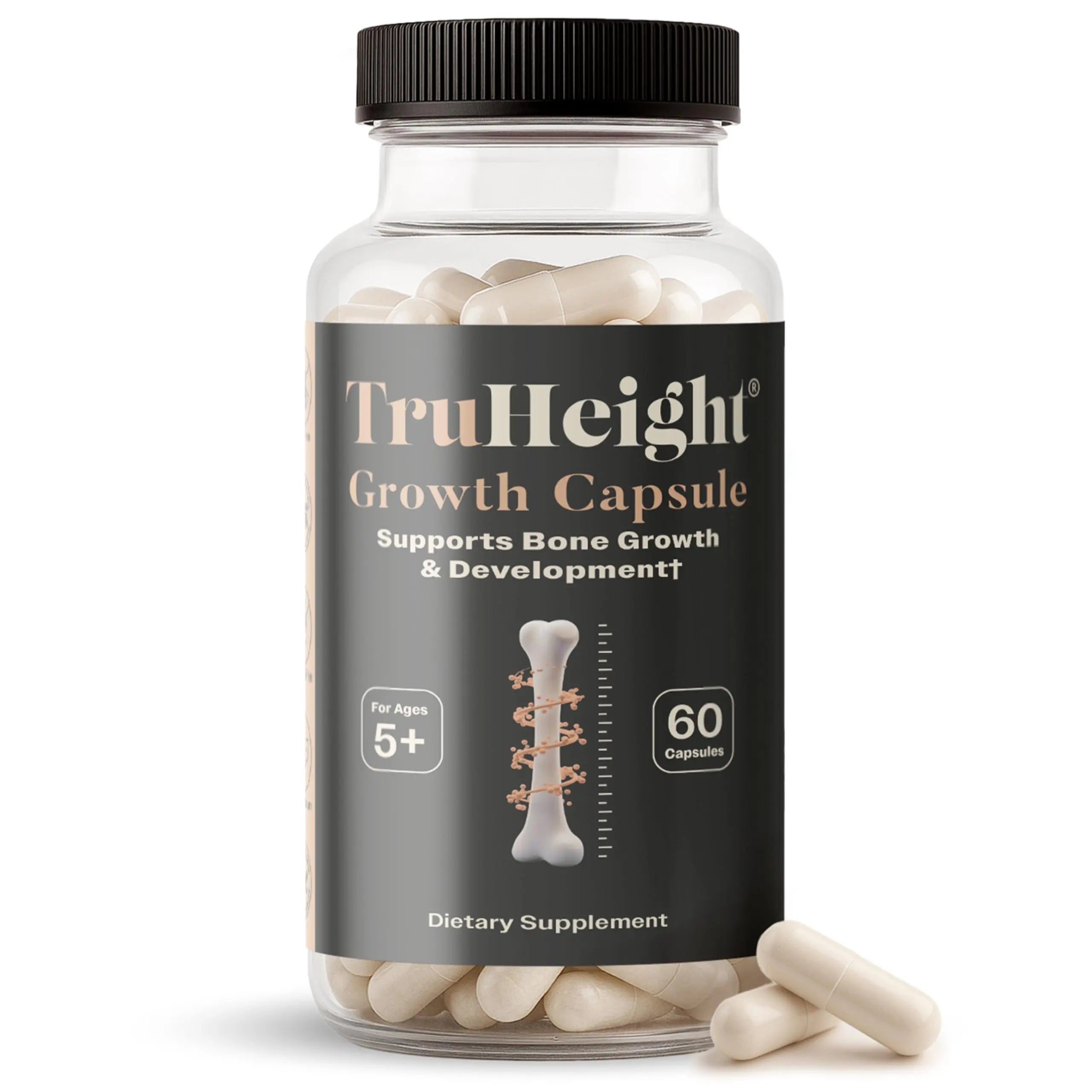 TruHeight Growth Capsules - Tall Nutrition for Natural Growth Supplement for Kids & Teens - Pediatric Vitamin D, K, Calcium & Ashwagandha - Bone Strength TruHeight Au supplements