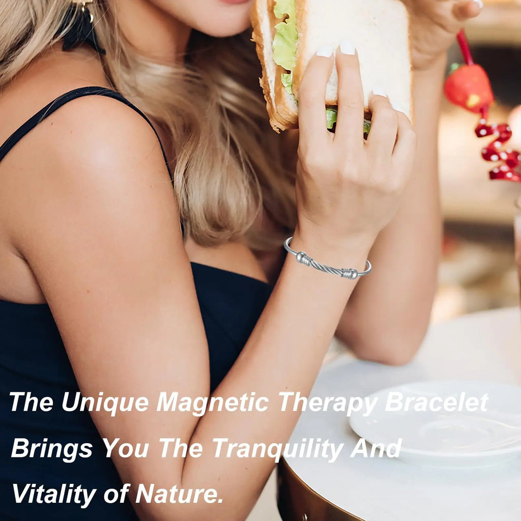 EnerMagiX Magnetic Bracelet for Women for Arthritis and Joint,Twisted Cable Stainless Steel Bangle EnerMagiX Au supplements