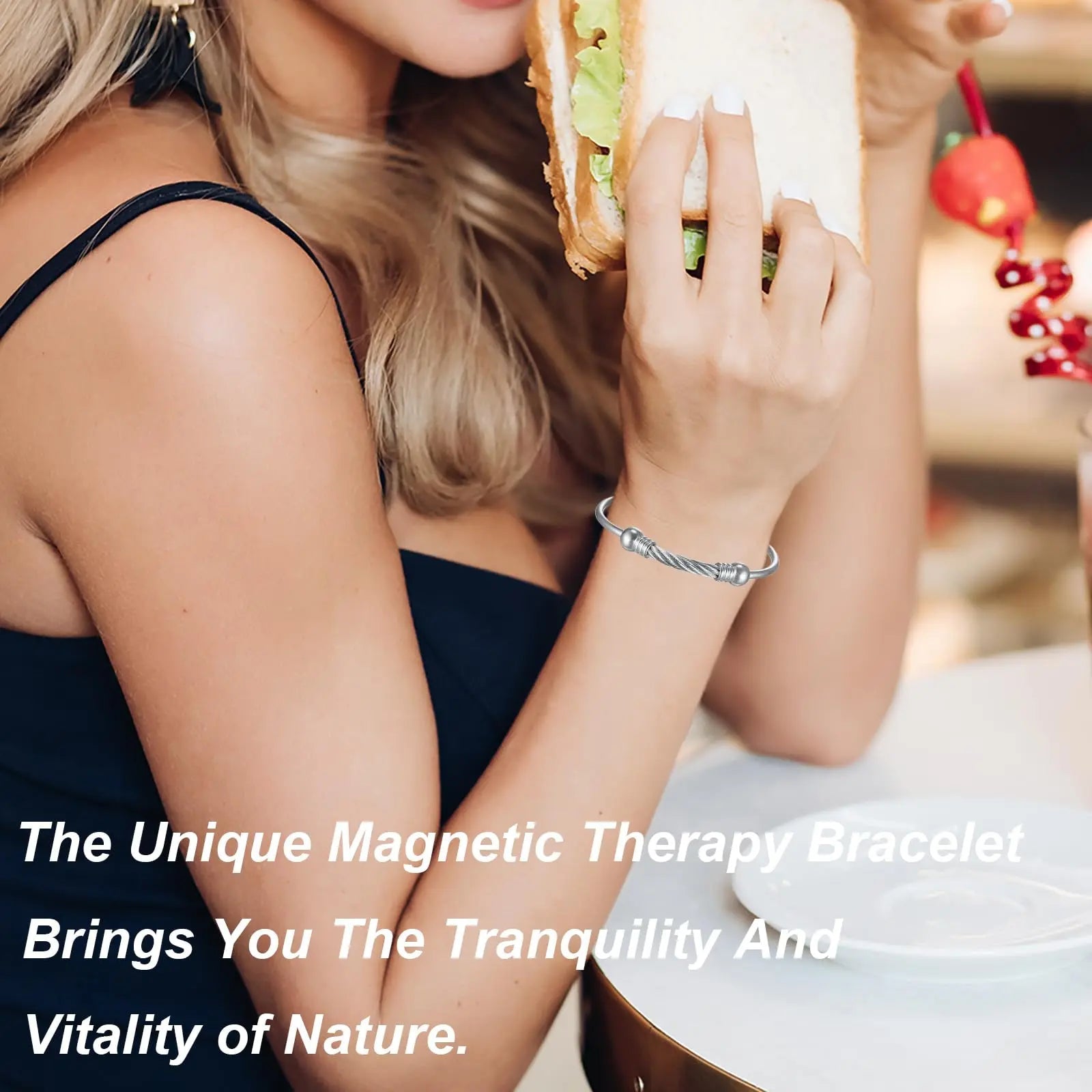 EnerMagiX Magnetic Bracelet for Women for Arthritis and Joint,Twisted Cable Stainless Steel Bangle EnerMagiX Au supplements