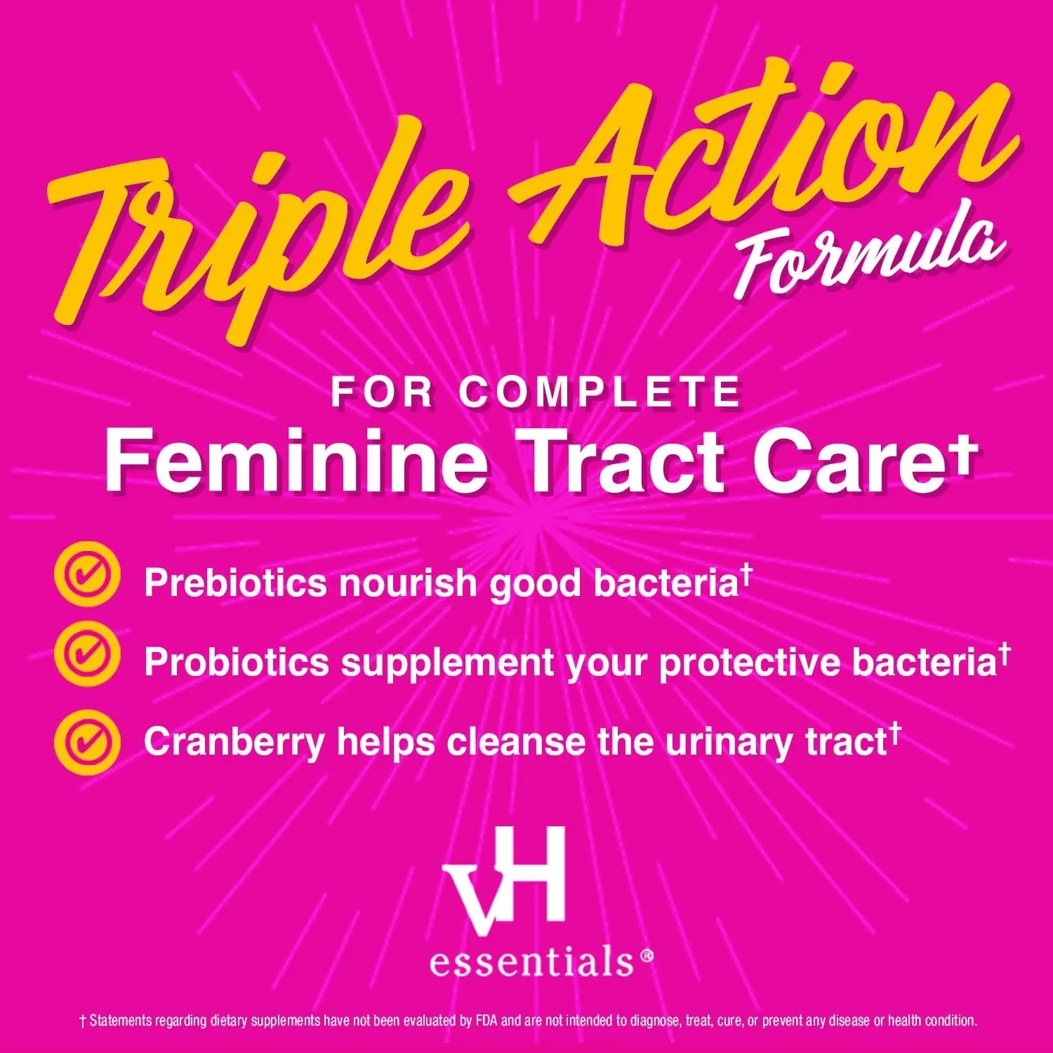 vH essentials Probiotic Gummies with Prebiotics & Cranberry, Concentrated Extract vH essentials Au supplements