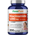 NusaPure Niacinamide 1000mg 200 Veggie Capsules (Non-GMO, Vegan) Flush Free NusaPure Au supplements