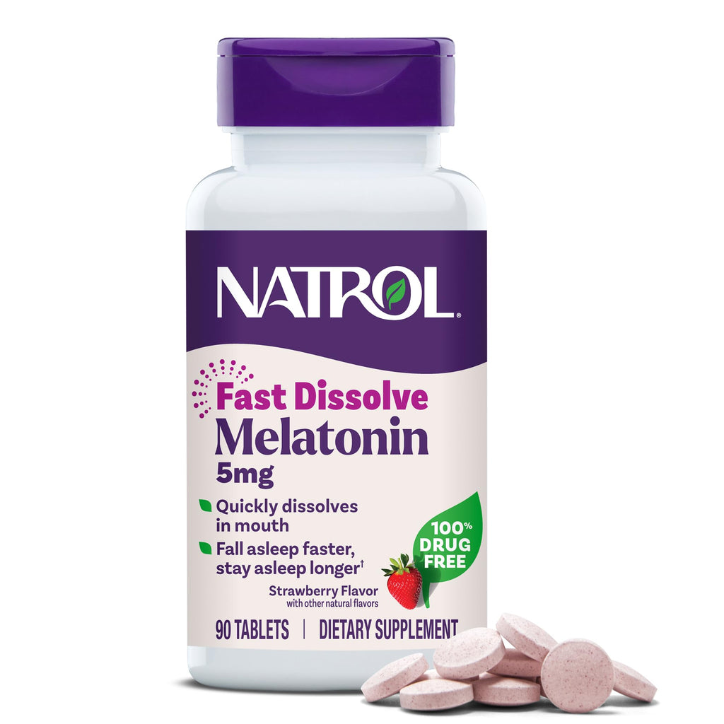 Natrol 5mg Fast Dissolve Tablets Melatonin Strawberry Flavor