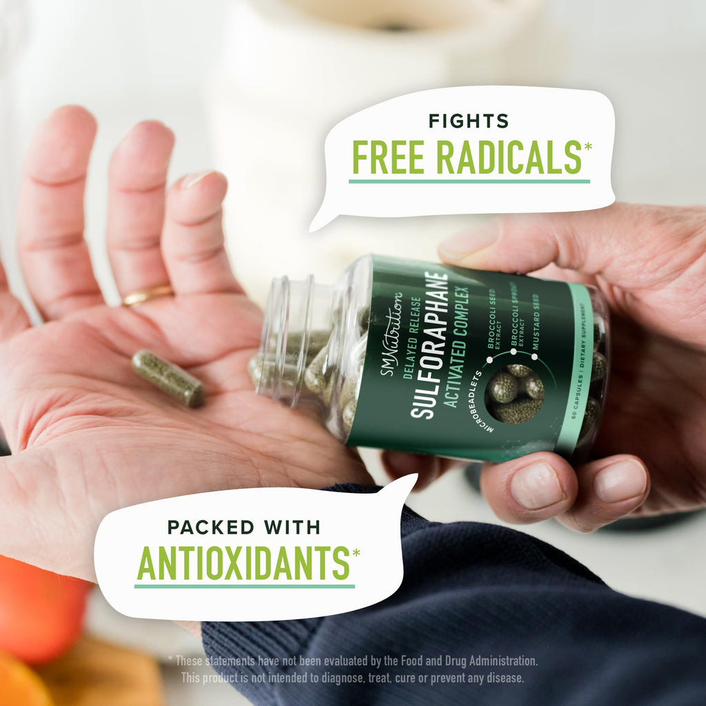 50MG Sulforaphane Supplement from Broccoli Sprouts | NRF2 Activation, Cellular Health & Immune Support | Glucoraphanin, Myrosinase & Antioxidants | Third-Party Tested