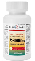 Low dose Baby Aspirin 81mg for Adults. (NSAID) | Made in USA | (Value Pack 1,000 Enteric Coated Tablets) MedRite Au supplements
