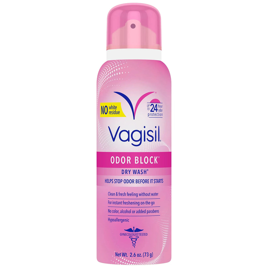 Vagisil Odor Block Dry Wash Spray for Feminine Hygiene, Gynecologist Tested, Hypoallergenic, 2.6 Ounces Vagisil Au supplements