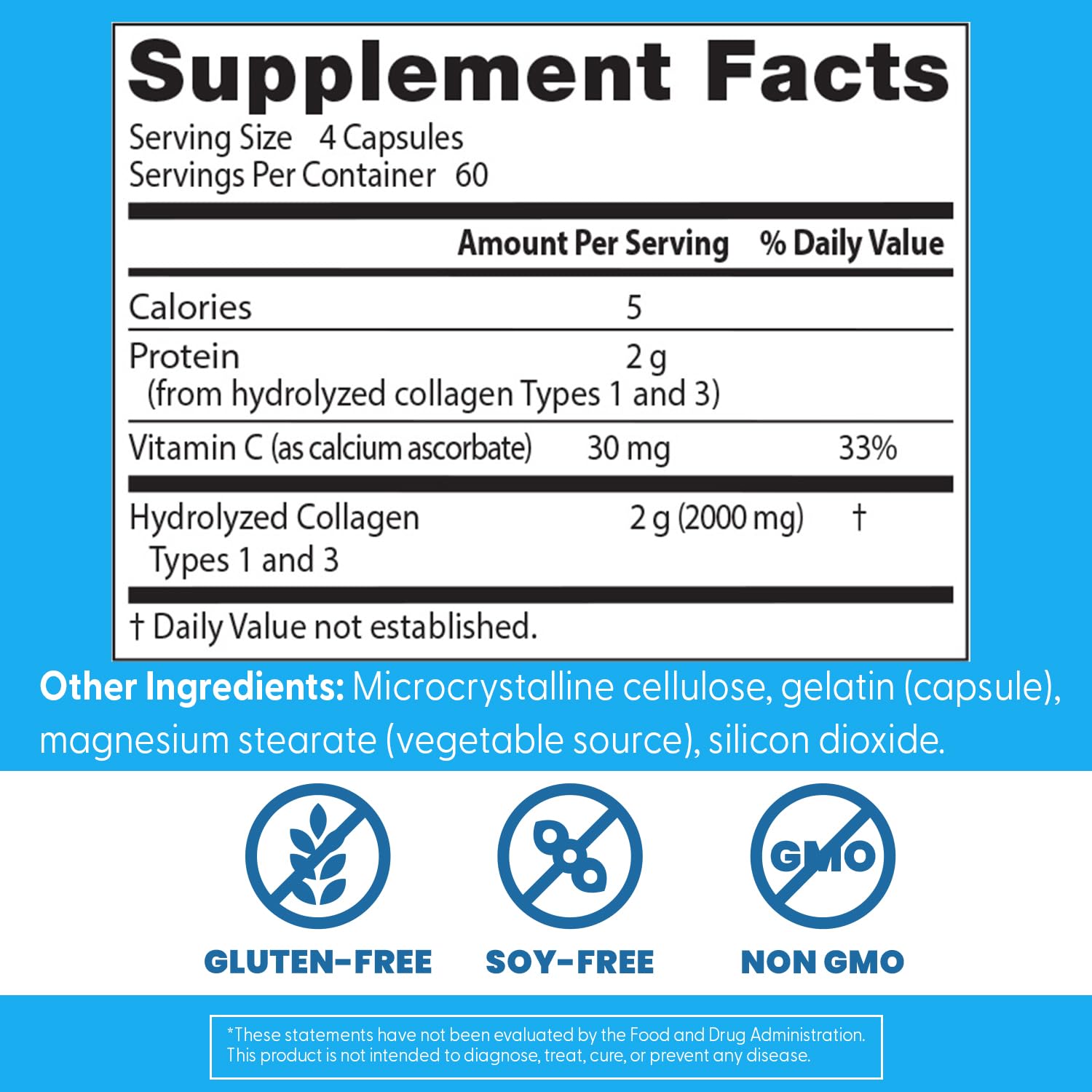Doctor's Best Collagen Types 1 & 3 with Vitamin C, Non-GMO, Gluten Free, Soy Free, Supports Hair, Skin, Nails, Tendons & Bones, 500 mg, 240 Caps (DRB-00263) Doctor's BEST Au supplements
