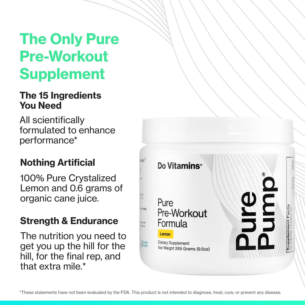 Do Vitamins PurePump - All-Natural Clean Preworkout Powder, Boost Energy, Focus Do Vitamins Au supplements
