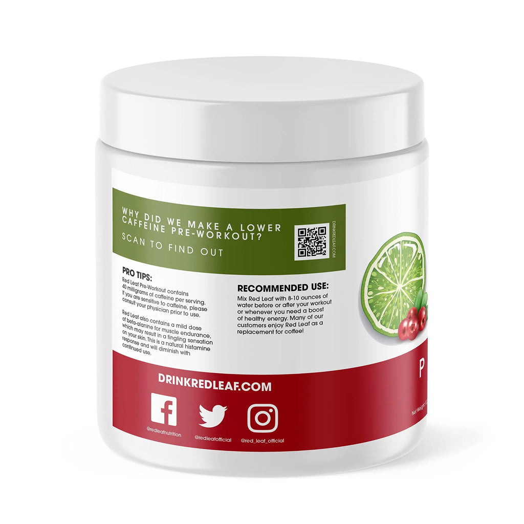 Red Leaf Pre Workout Energizer Powder, BCAA's, Beta-Alanine, Amino Acids and Green Tea Red Leaf Au supplements
