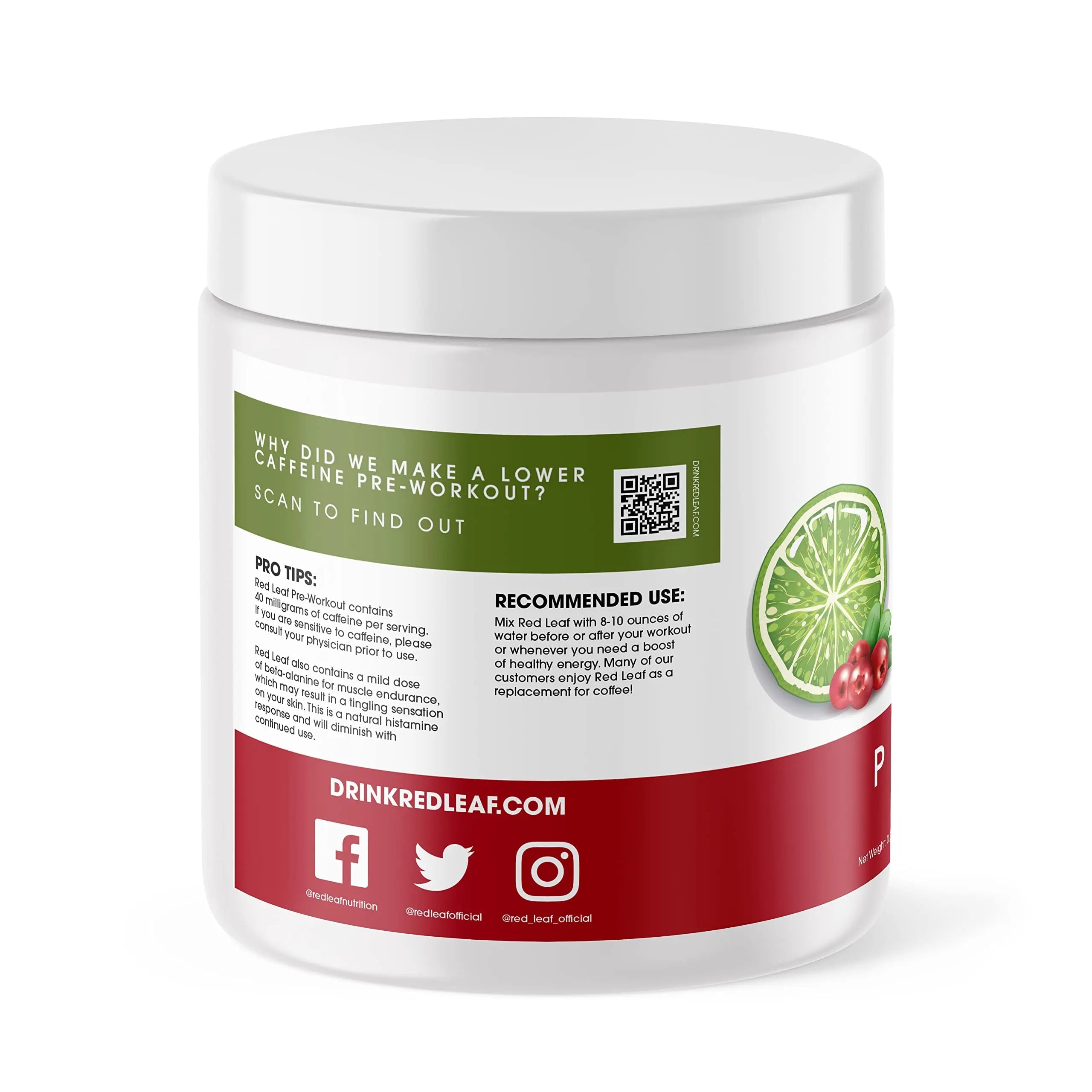 Red Leaf Pre Workout Energizer Powder, BCAA's, Beta-Alanine, Amino Acids and Green Tea Red Leaf Au supplements