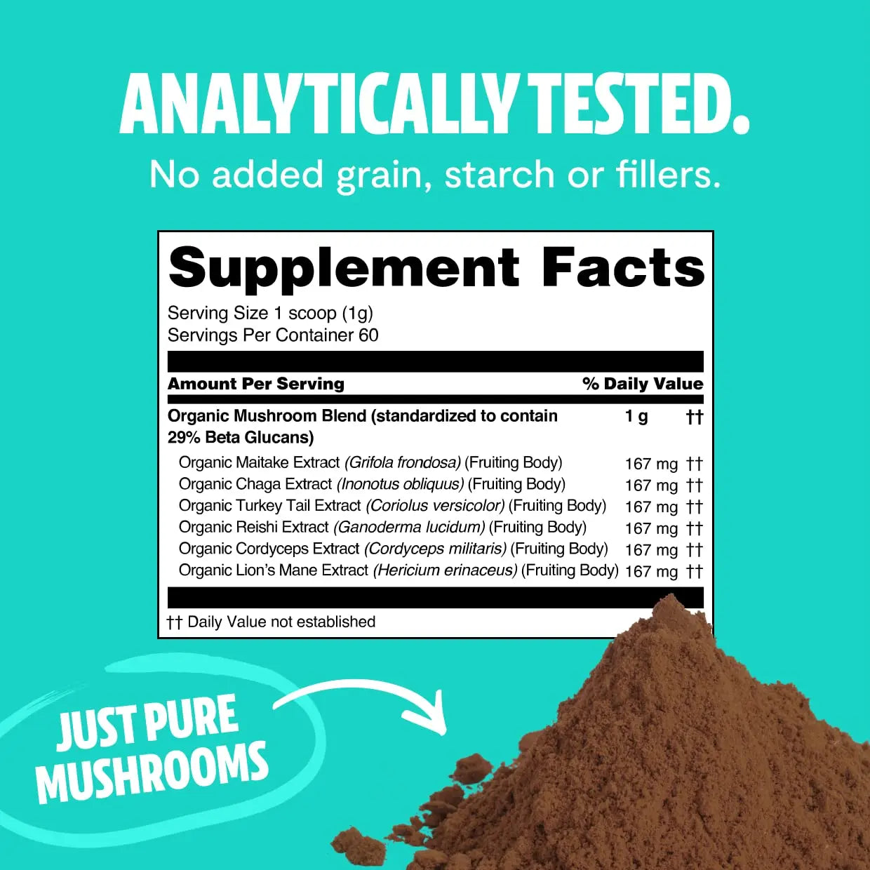 FreshCap Ultimate Mushroom Complex Powder - Lions Mane, Reishi, Cordyceps, Chaga FreshCap Mushrooms Au supplements