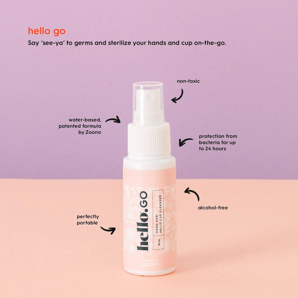 The Hello Starter Pack (Double Box XS/SM + 3-Pack Liners + Spray) 1 ea THE HELLO CUP Au supplements