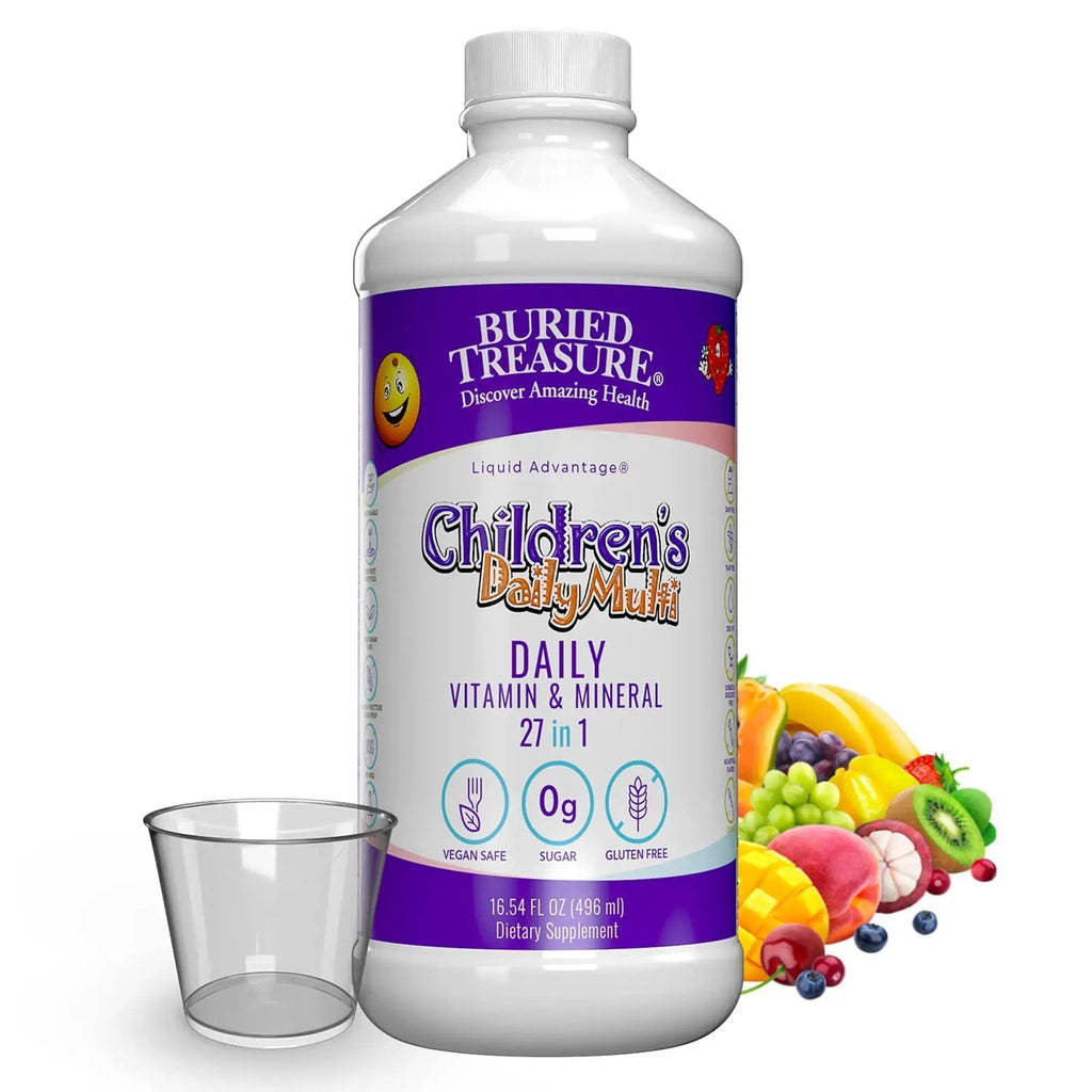 Buried Treasure Children's Daily Multi Liquid Multivitamin & Minerals Nutritional Dietary Vegan Supplement for Kids No Artificial Ingredients Buried Treasure Au supplements