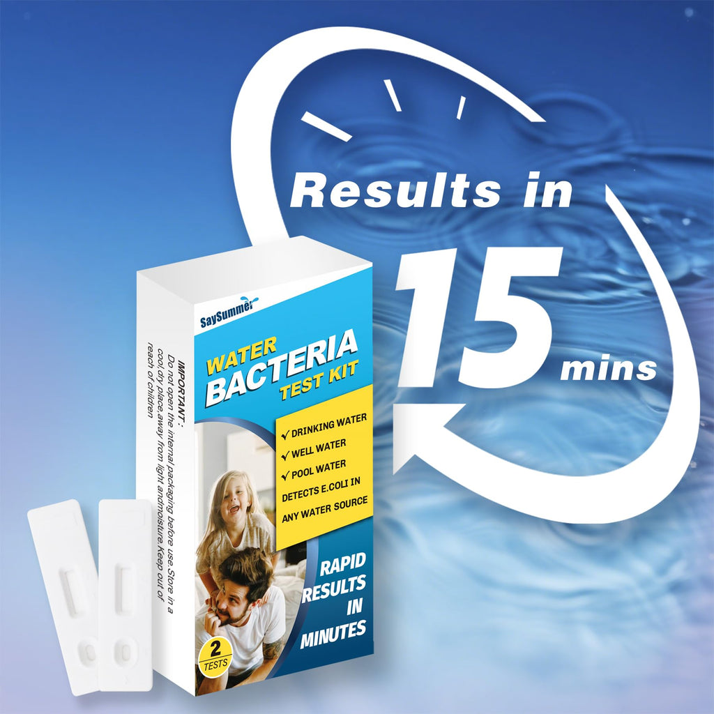Water Bacteria Test Kit for Drinking Water: Results in 15 Minutes Coliform Bacteria Water Test Kit 2 Counts for Any Water Source Including Well Water Pool Water SaySummer Au supplements