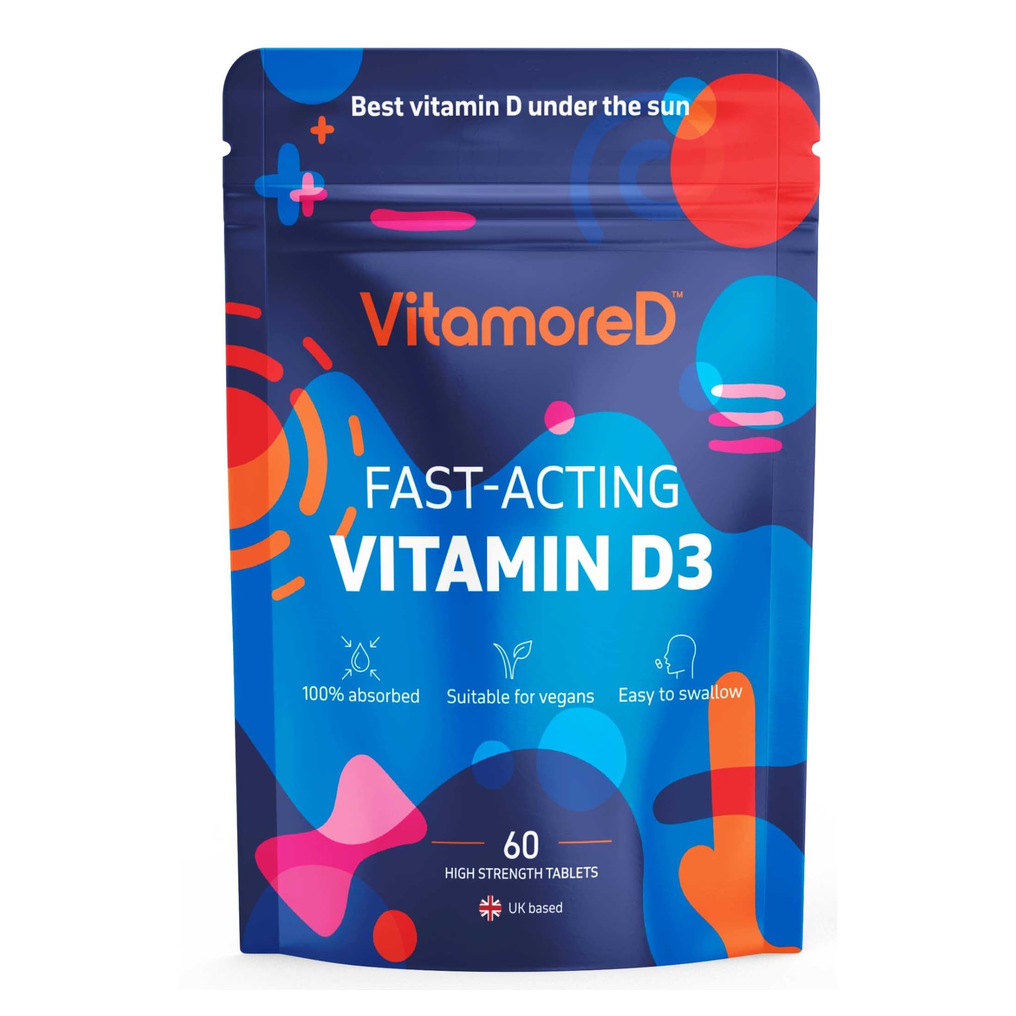 VitamoreD Vitamin D Calcifediol 10 mcg | Easy Swallow Tablets | Two-A-Day | 30 Day Supply | 60 Tablets