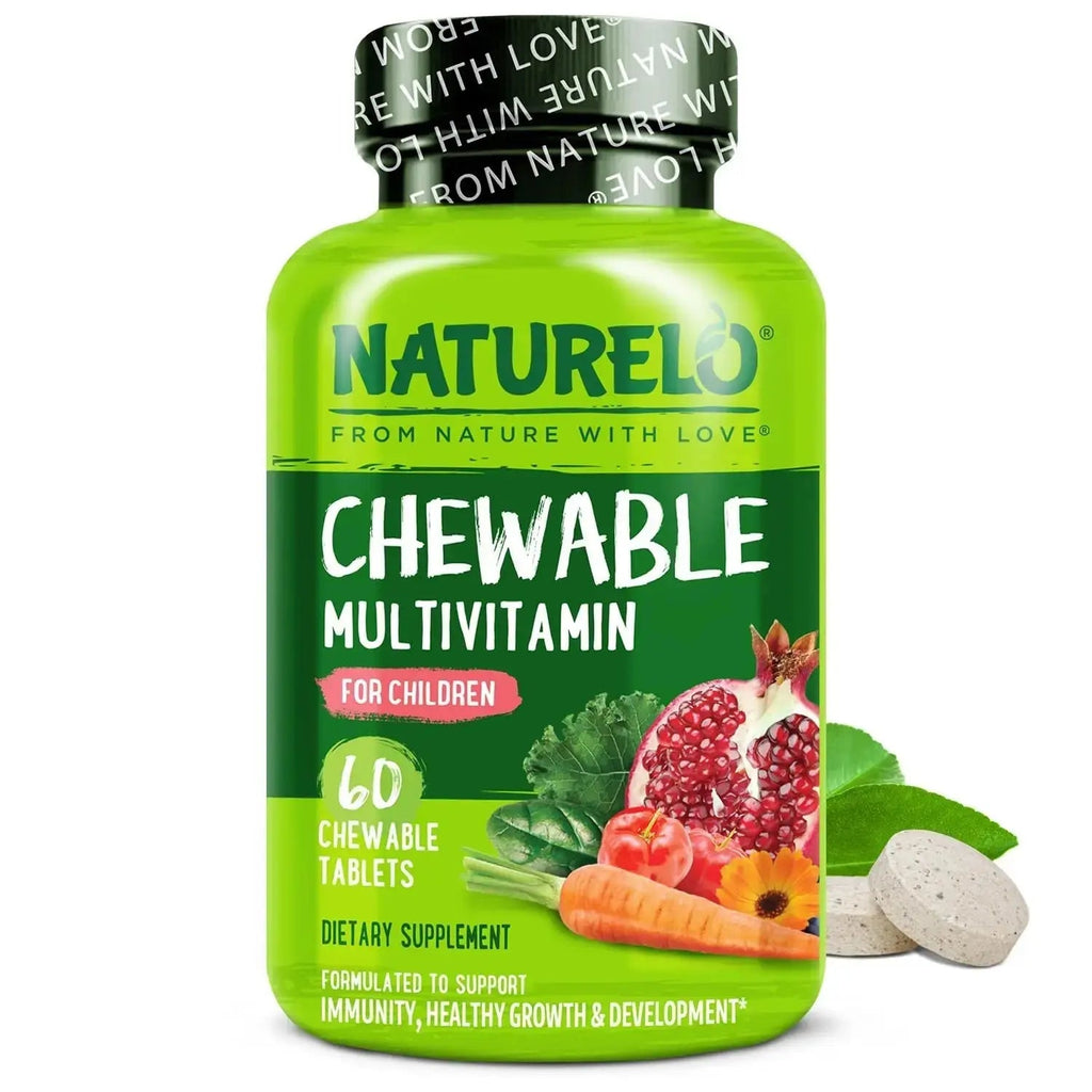 NATURELO Chewable Vitamin for Kids Multivitamin with Whole Food Organic Fruit Blend - 60 Tablets for Children NATURELO Au supplements