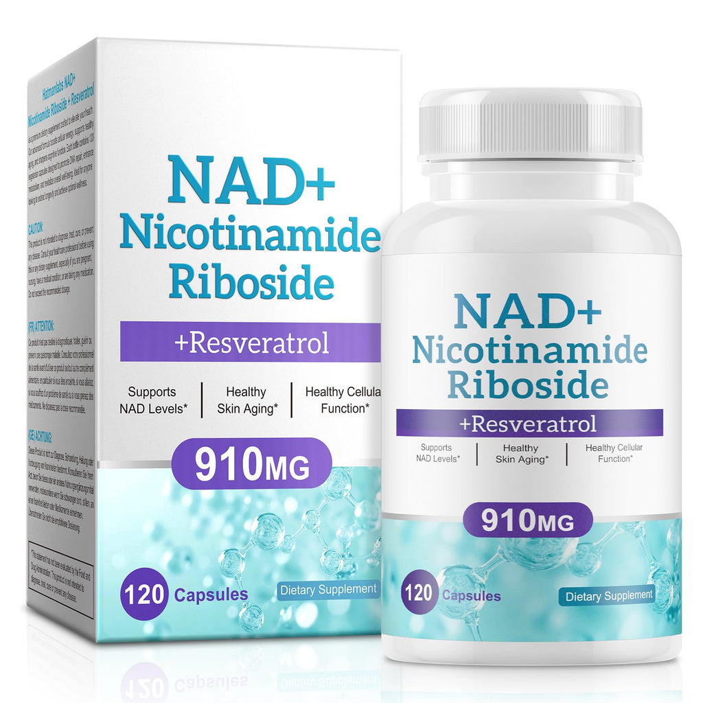 Daiasns NAD Supplement for Men and Women - Liposomal Nicotinamide Riboside, Quercetin, NAD+ Supplement with Resveratrol 910mg - Supports Muscle, Brain, Energy, 120 Capsules Daiasns Au supplements