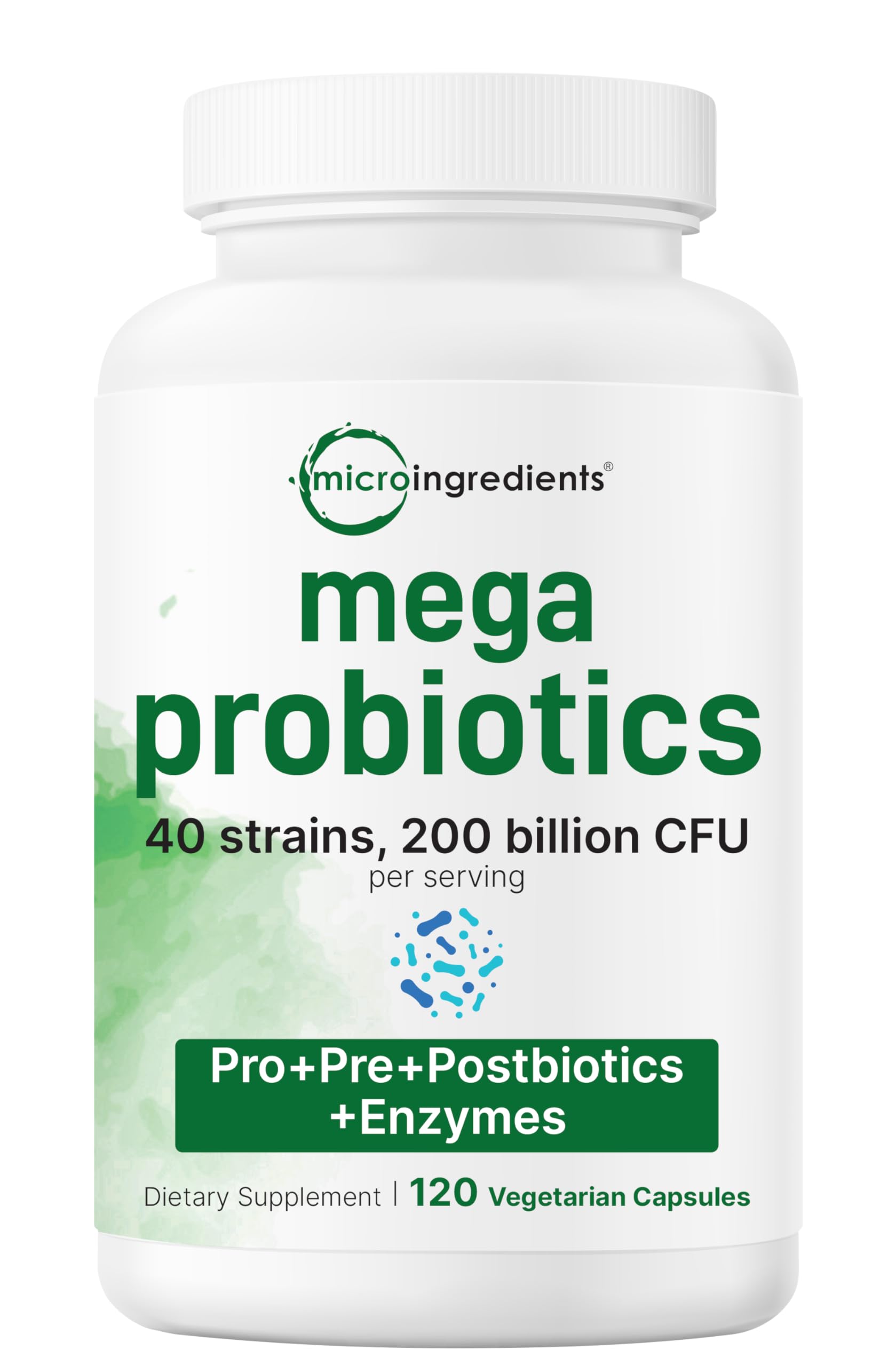 Micro Ingredients Probiotics 200 Billion CFU, 120 Veggie Capsules | Mega Probiotics for Men & Women | 40 Strains with Prebiotics, Postbiotics & Digestive Enzymes | Gut, Immune & Digestive Health Micro Ingredients Au supplements