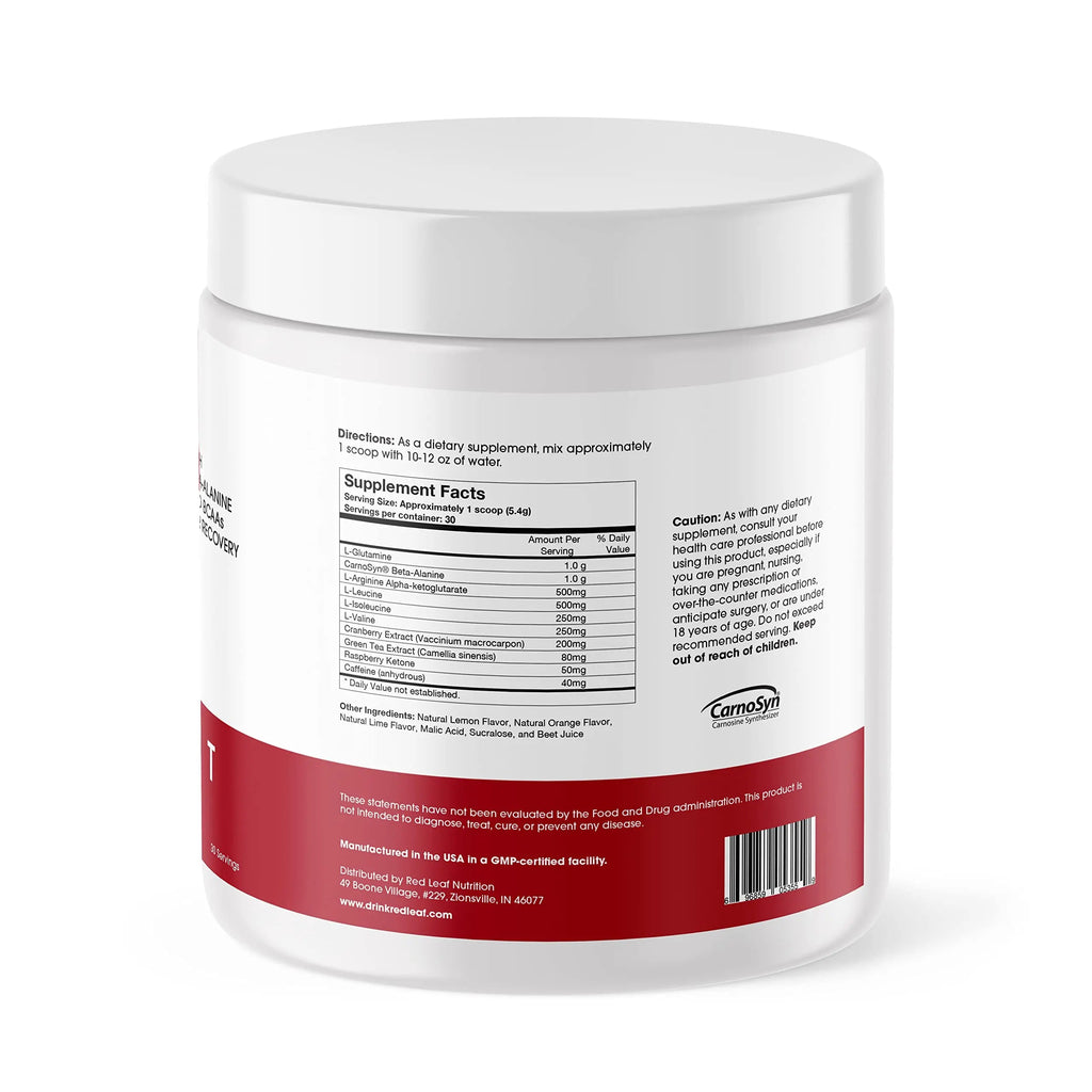 Red Leaf Pre Workout Energizer Powder, BCAA's, Beta-Alanine, Amino Acids and Green Tea Red Leaf Au supplements