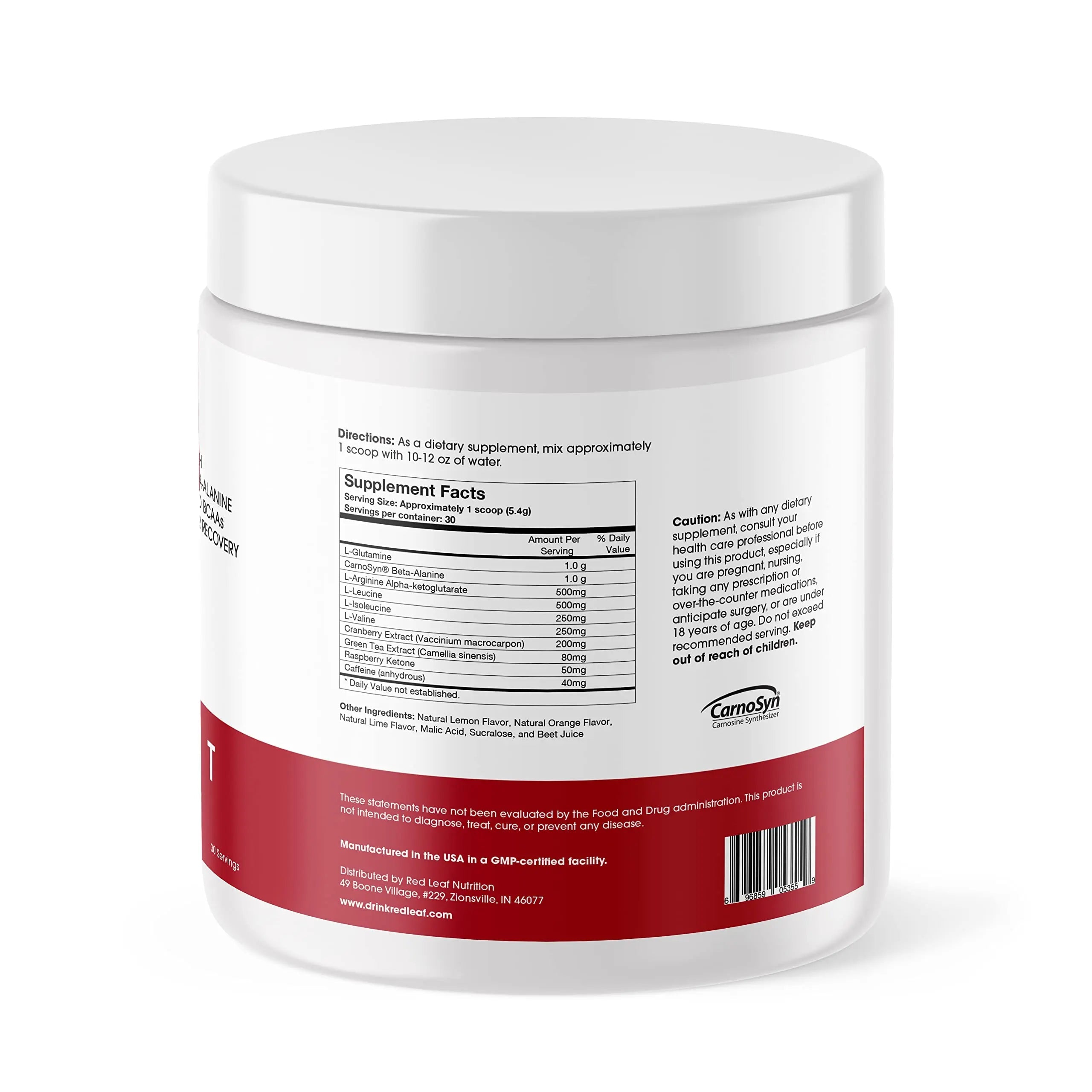 Red Leaf Pre Workout Energizer Powder, BCAA's, Beta-Alanine, Amino Acids and Green Tea Red Leaf Au supplements