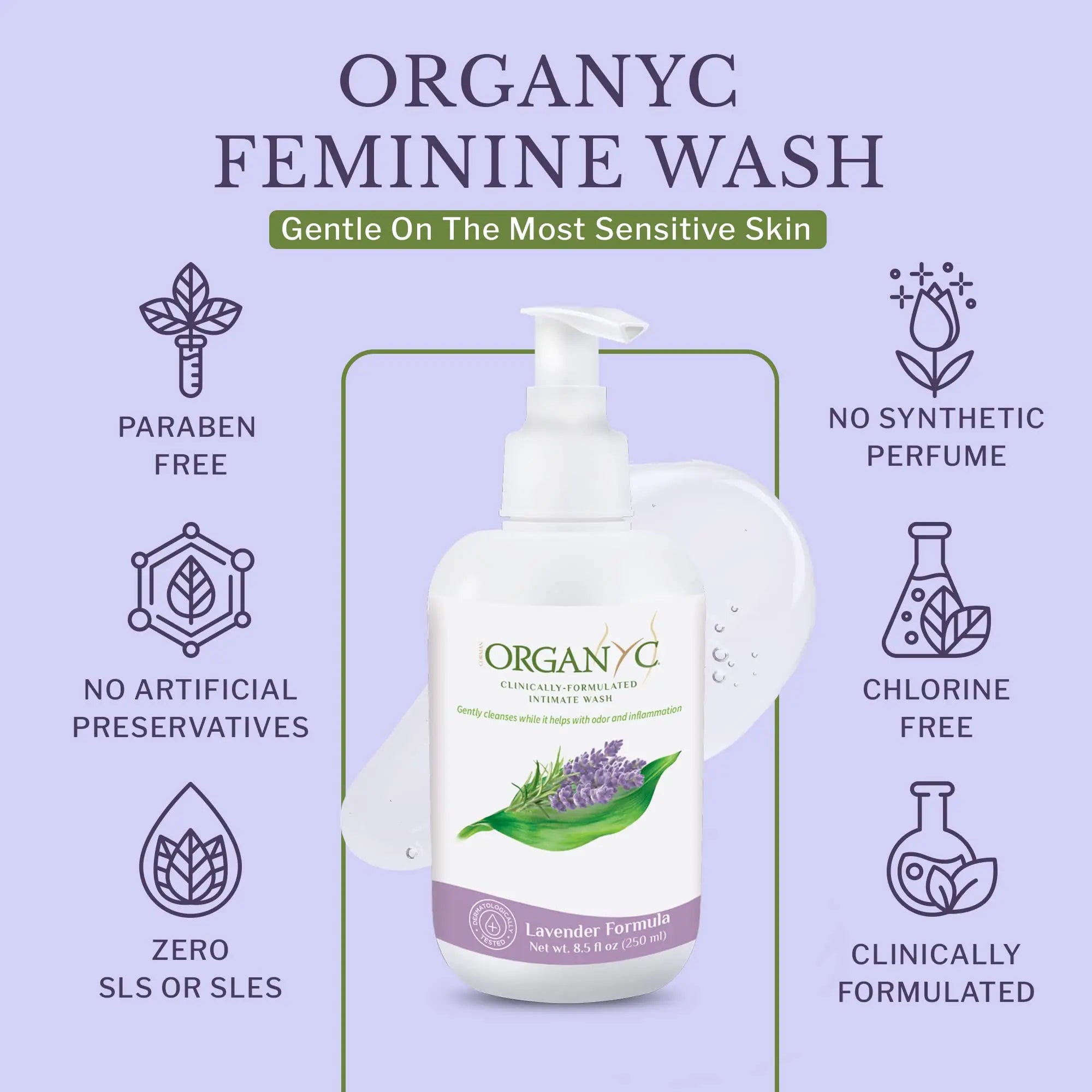 Organic Intimate Wash with Lavender Essential Oils & Flower Extracts, Gentle Cleansing Feminine Organyc Au supplements