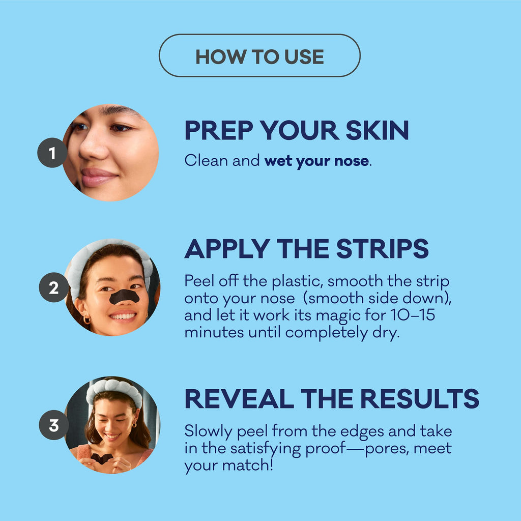 Biore Charcoal, Deep Cleansing Pore Strips, Nose Strips for Blackhead Removal on Oily Skin