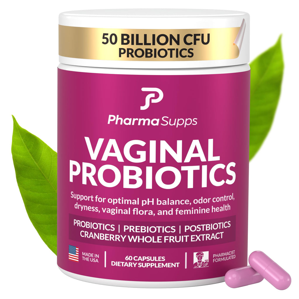 Women’s Probiotic for Vaginal Health | 50 Billion CFU with Probiotics, Prebiotic, Postbiotics & Cranberry for pH Balance, UTI Support, Yeast, Gut Health, Odor, Dryness & Feminine Comfort PharmaSupps Au supplements
