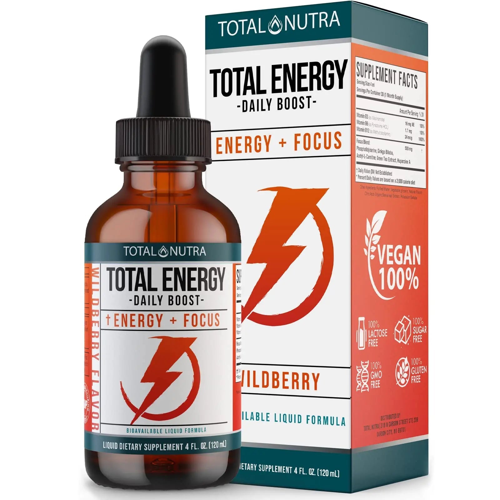 Extra Strength Vitamin B Complex Drops- B Vitamins B12, B6, B3- Vegan and Non GMO Total Nutra Au supplements