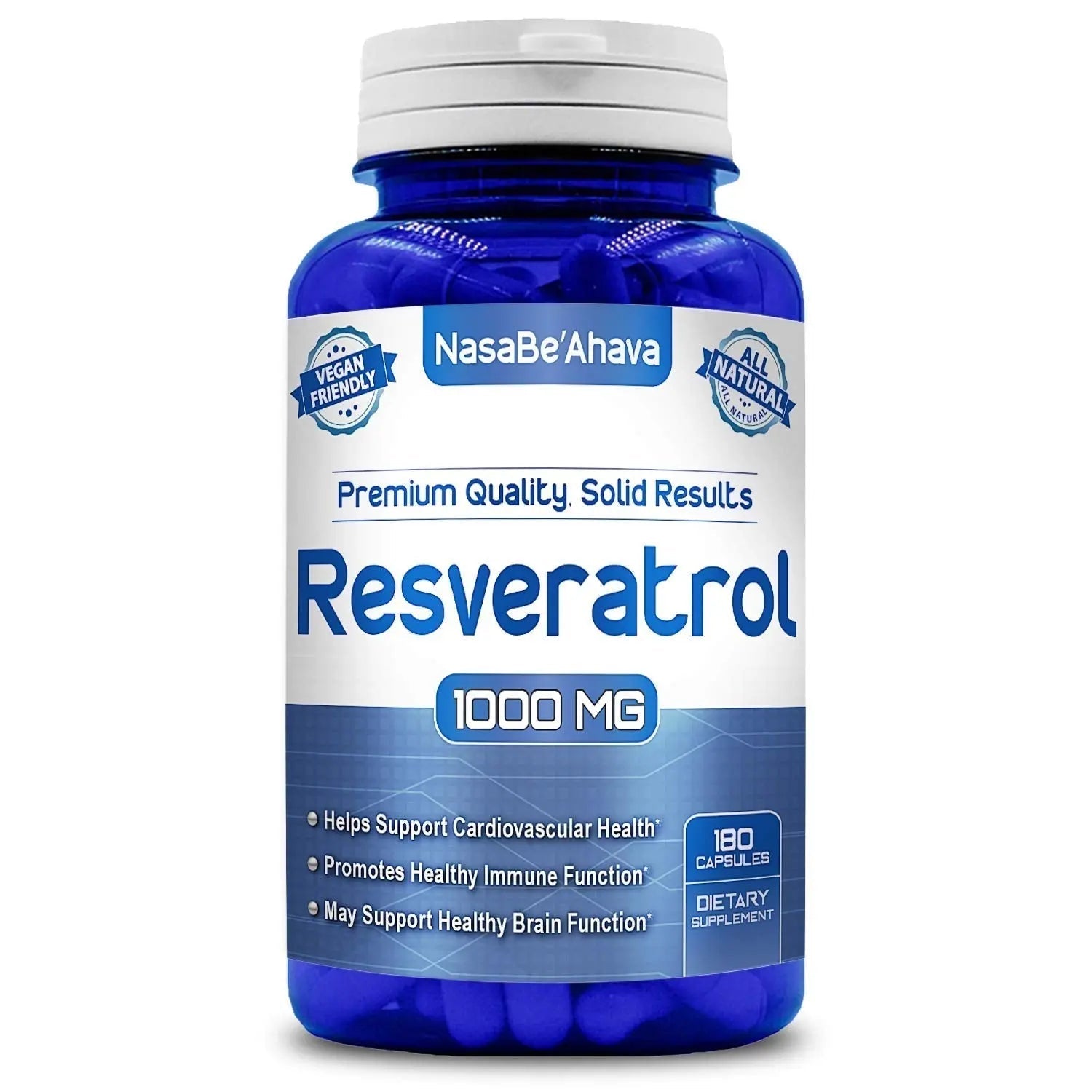 NASA Beahava 100% Pure Resveratrol - 1000mg Per Serving Max Strength (180 Capsules) NasaBeahava Au supplements
