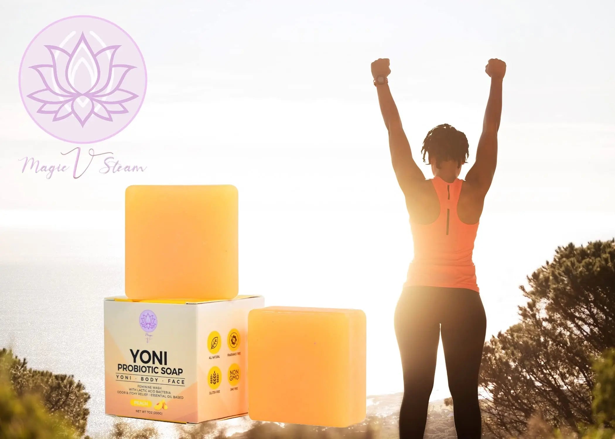 Magic V Steam Probiotic 2 Yoni Soap Bars Feminine Wash and Vaginal Wash Vaginal Odor Eliminator PH Magic V Steam Au supplements