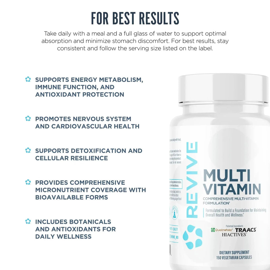 Revive MD Multi-Vitamin Supplement for Men & Women – Daily Multivitamin Supports Energy, Immunity & Overall Health with Essential Vitamins Revive Au supplements