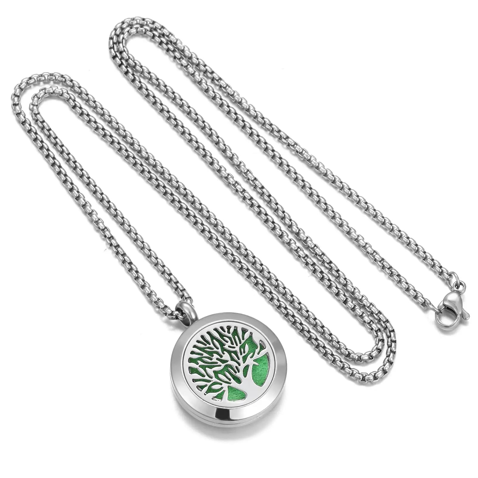 Aromatherapy Essential Oil Diffuser Necklace Tree of Life Cloud Design Stainless Steel Locket JEAN SMILE Au supplements