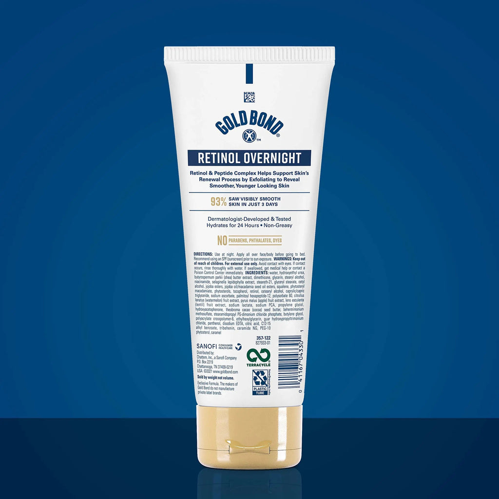 Gold Bond Age Renew Retinol Overnight Body & Face Lotion, With Retinol Gold Bond Au supplements