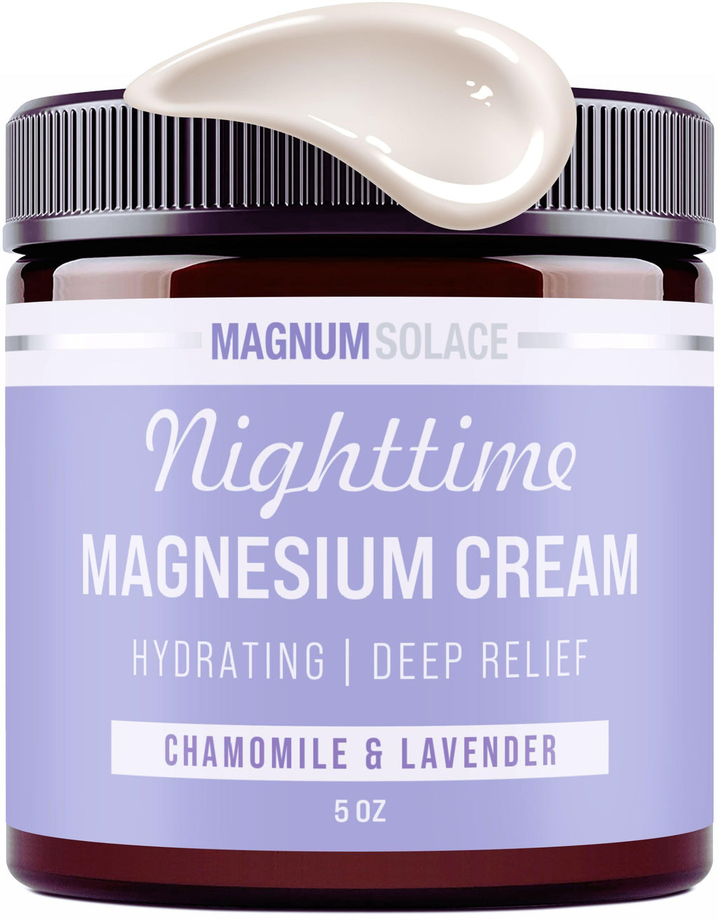 Magnum Solace Magnesium Lotion – Nighttime Magnesium Cream – Apply to Legs, Arms or Chest - Topical Magnesium Chloride – USA Made and Safe for Kids (Chamomile Lavender) Magnum Solace Au supplements