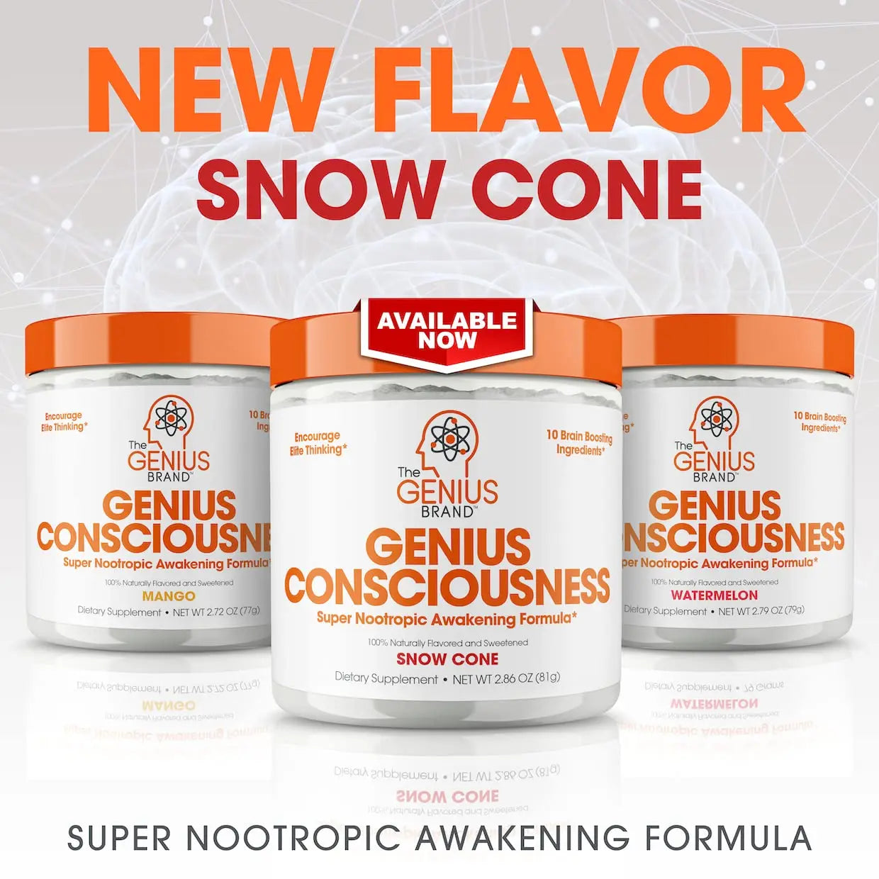 Genius Consciousness, Super Nootropic Brain Supplement Powder, Watermelon The Genius Brand Au supplements