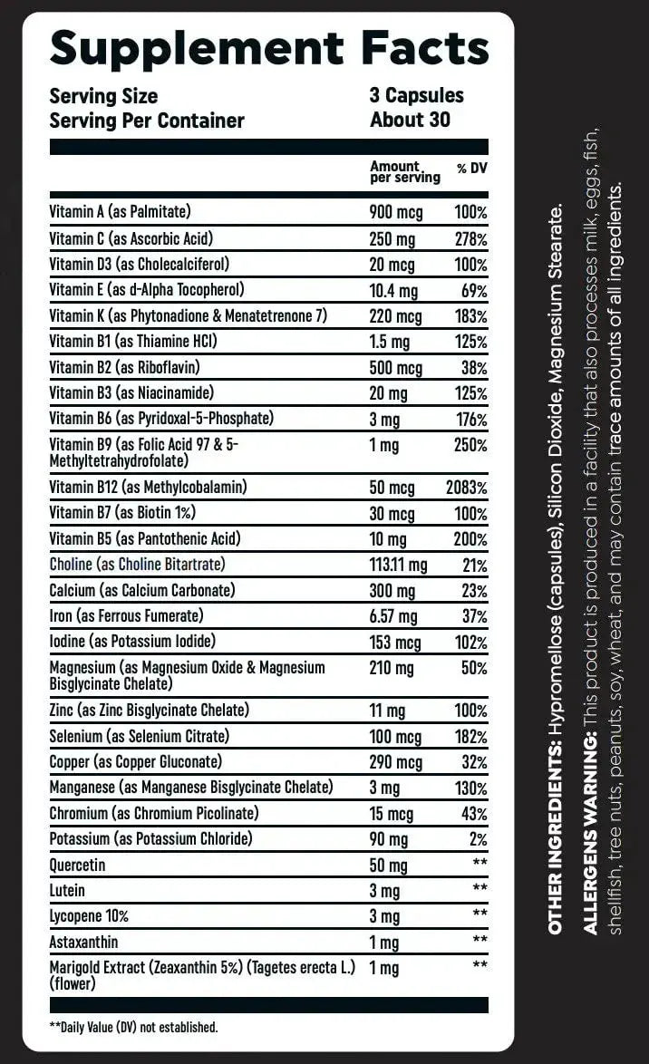 Multi VIT by HTLT | Complete Multivitamin for Men and Women | Daily Energy and Immunity Supplement | HTLT Supps Au supplements