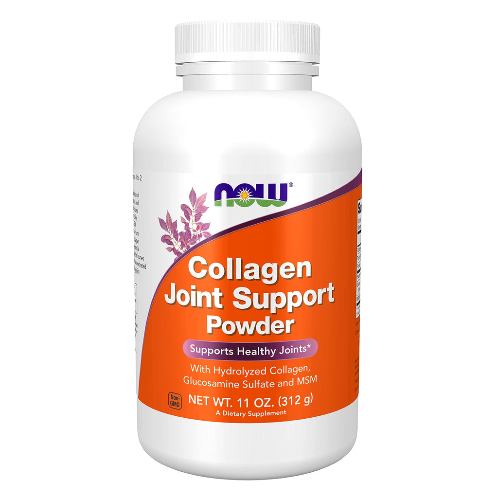 NOW Foods Supplements, Collagen Joint Support™ Powder with Beef Gelatin, Glucosamine Sulfate and MSM, 11-Ounce NOW Foods Au supplements
