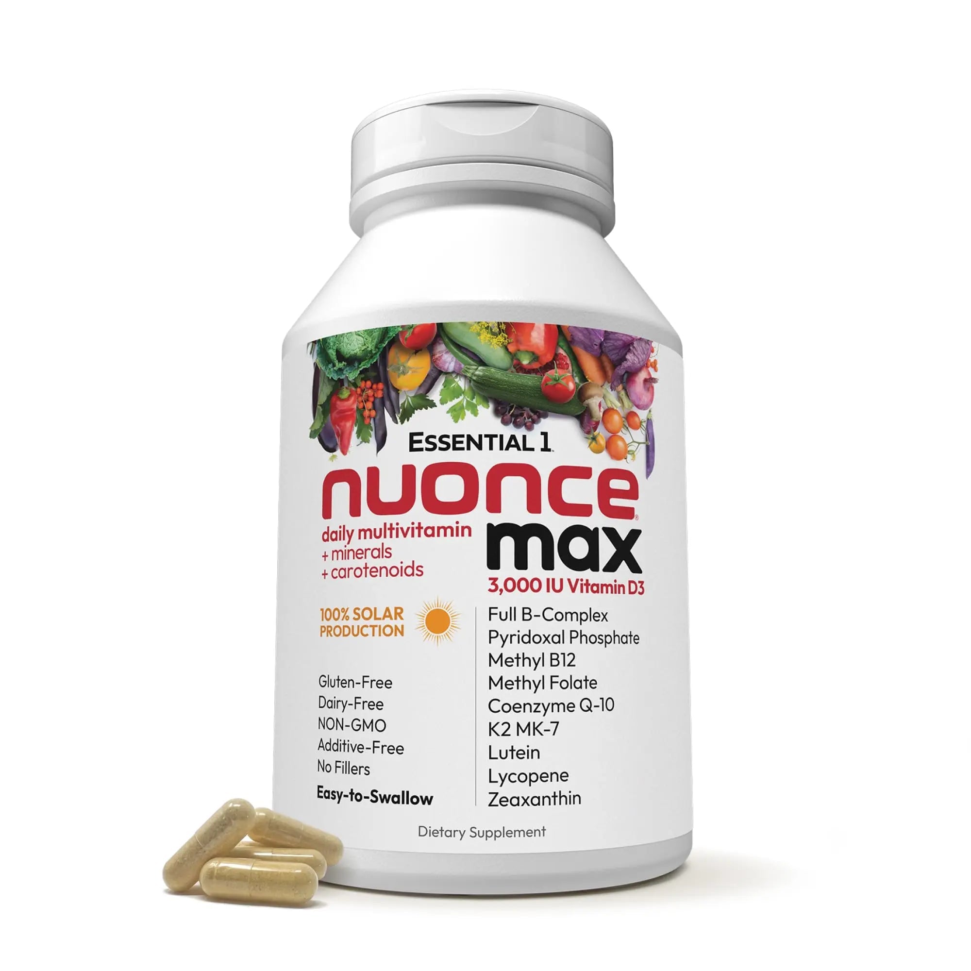 ANDREW LESSMAN Essential-1 nuonce max Multivitamin 3000 IU Vitamin D3 360 Small Capsules. 100 mcg Methyl B12 ANDREW LESSMAN Au supplements