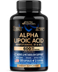 Alpha Lipoic Acid 600mg - ALA Supplement Antioxidant for Nerve, Energy & Metabolism Support - Extra Strength with Benfotiamine, B1 & B12 - Lab Tested, NON-GMO & Vegan