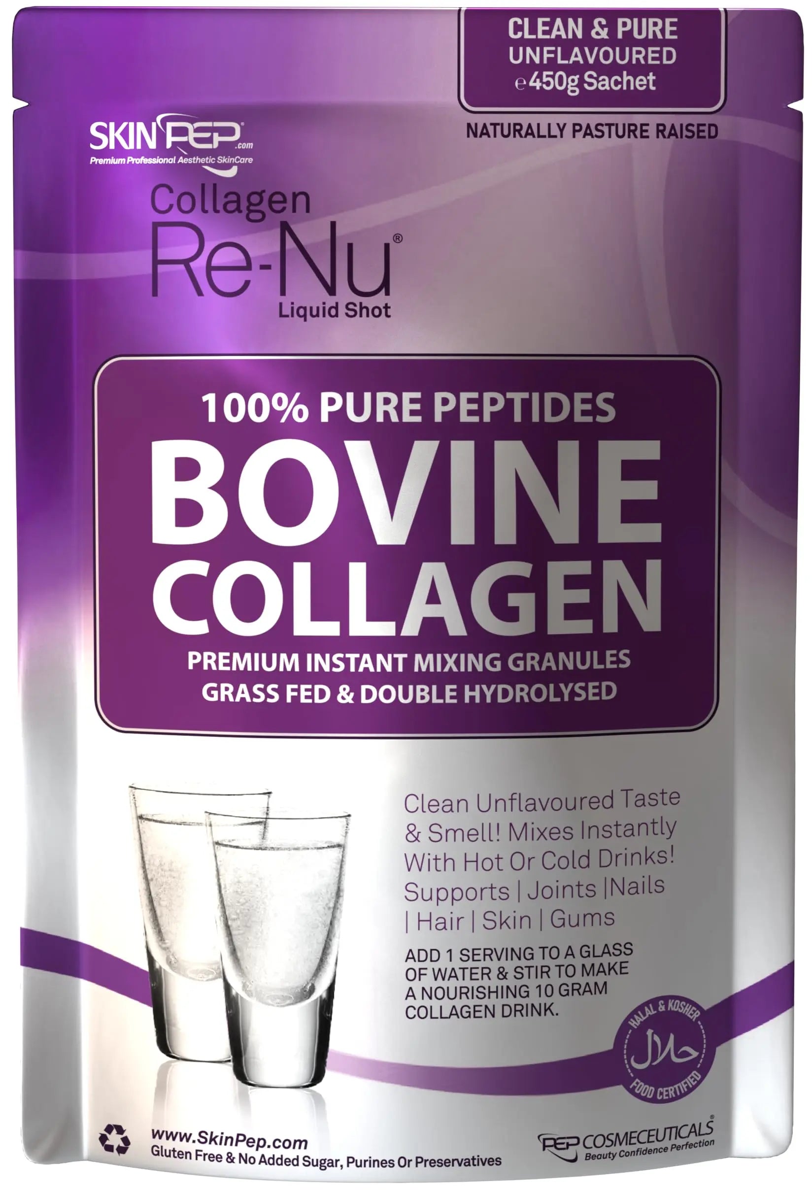 Collagen Powder, Ultra Premium Hydrolysed Bovine Collagen Peptides by SkinPep Skin Pep Au supplements