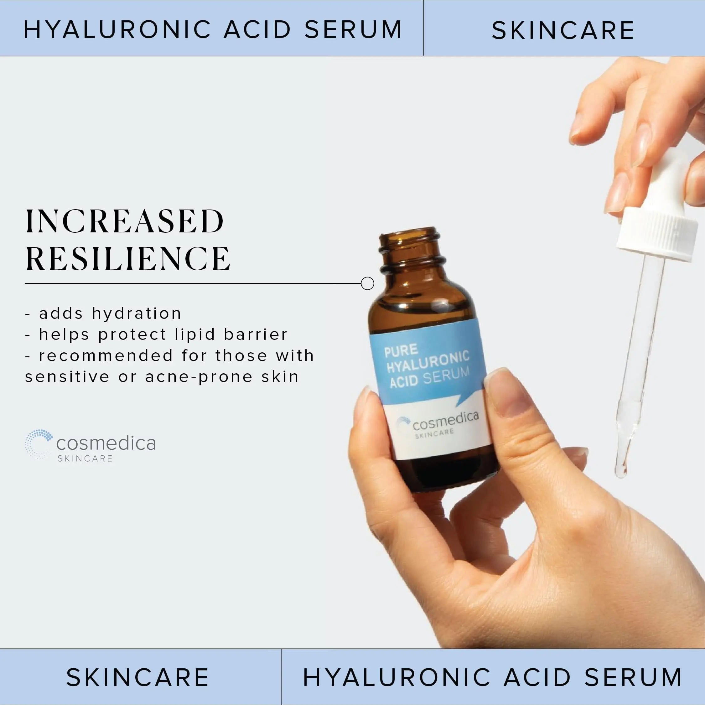 Hyaluronic Acid Serum for Skin 100% Pure Anti Aging Serum Intense Hydration Cosmedica Skincare Au supplements